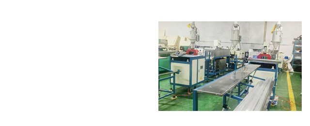 Plastic profile extrusion machineries and molds